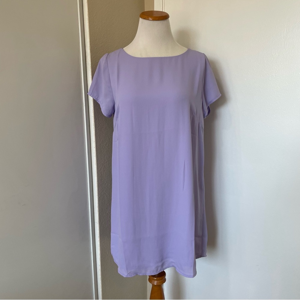 Lavender Short Sleeve Mini Dress